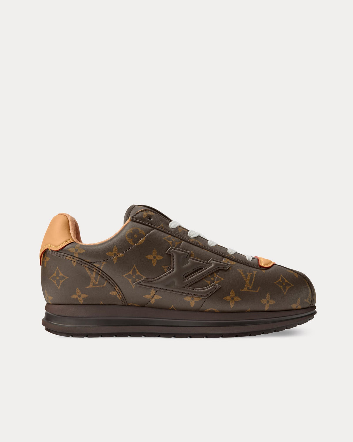 LV Buttersoft Monogram-Printed Brown Low Top Sneakers