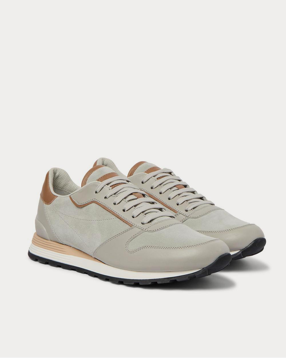 Suede and Leather Gray low top sneakers
