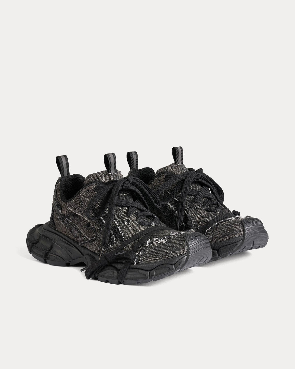 3XL Denim Black Low Top Sneakers