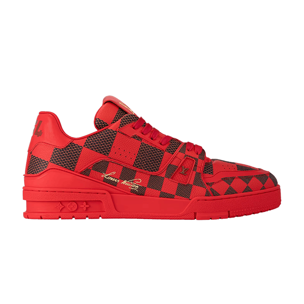 Louis Vuitton LV Trainer Sneaker Damier Pop Red