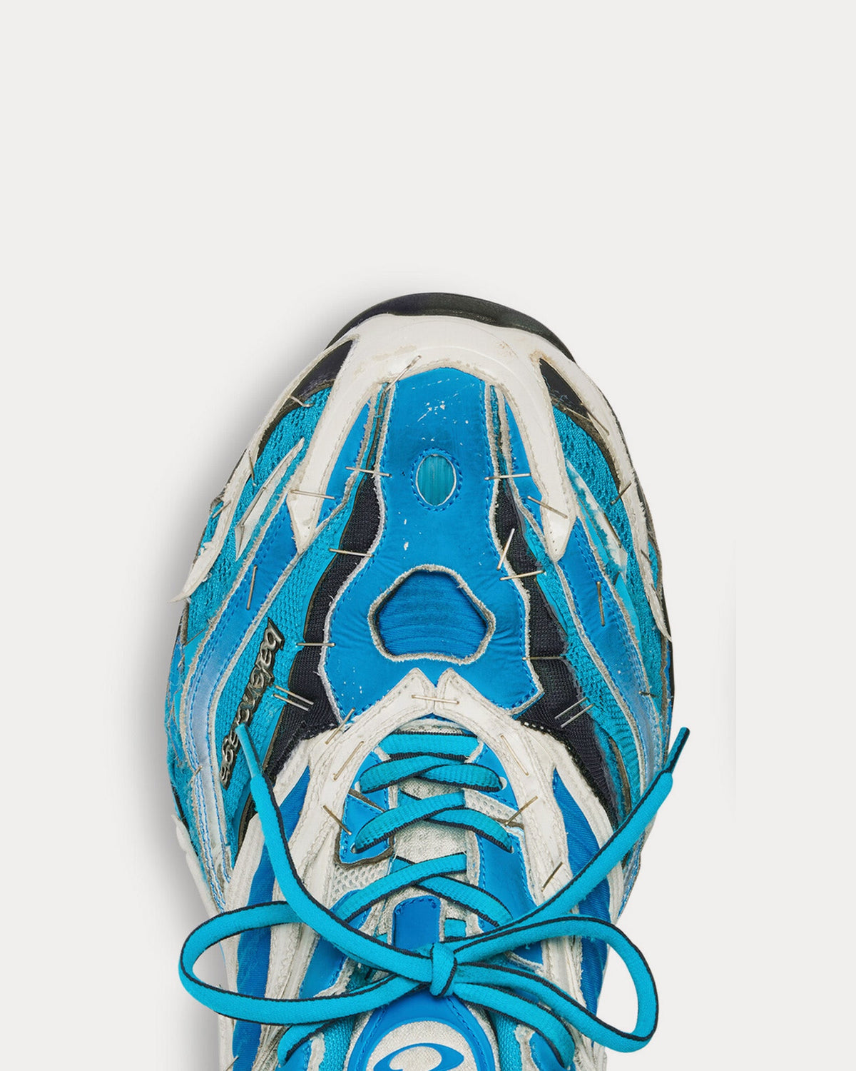 Soleless Blue / White / Silver Low Top Sneakers