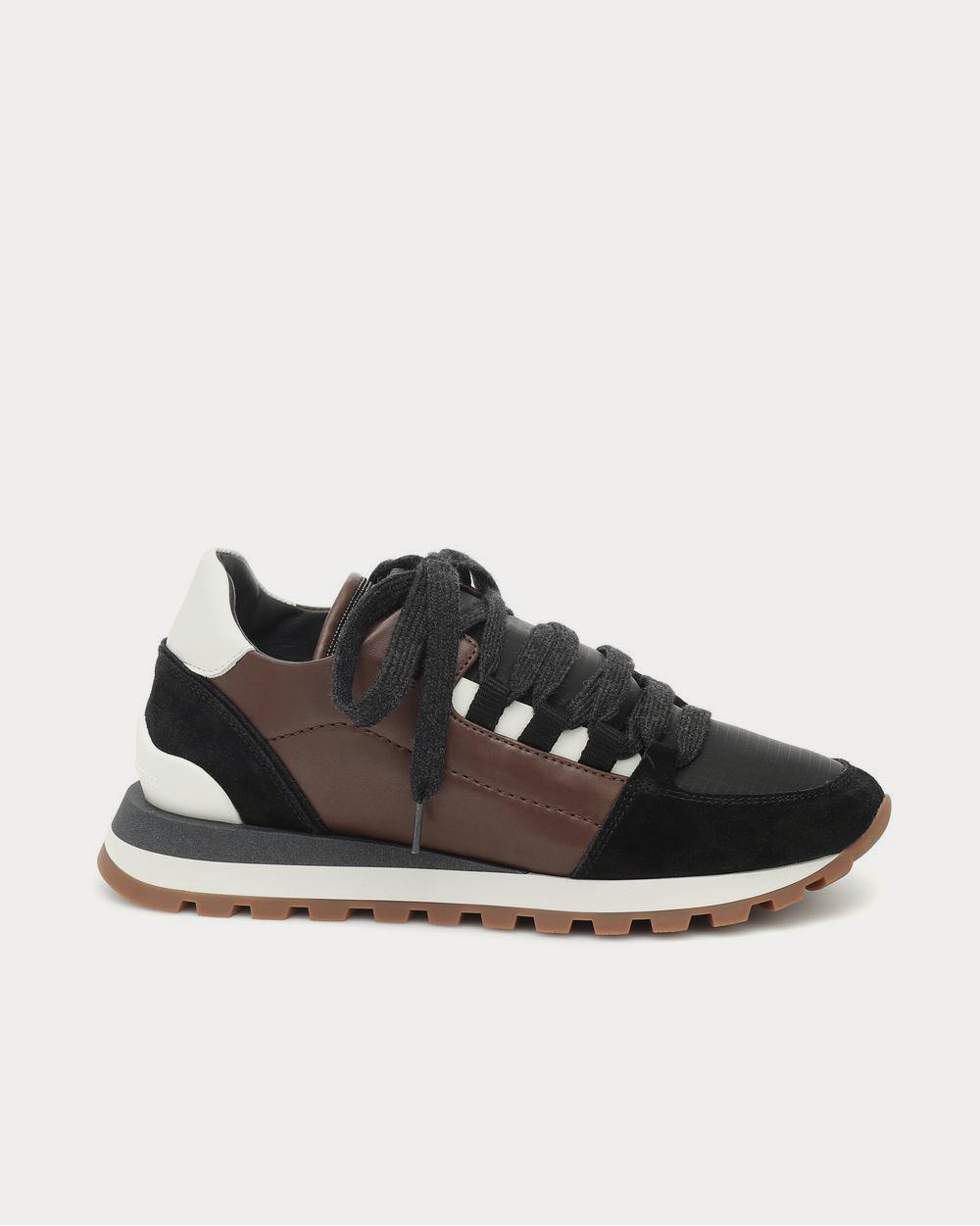 Suede and leather Black Low Top Sneakers