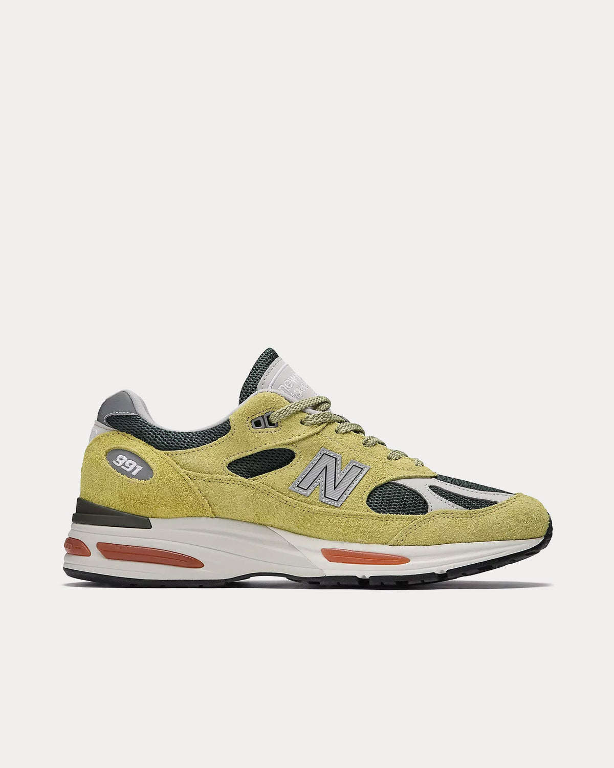 Made in UK 991v2 'Grape Sorbet' Beechnut / Trekking Green / Oyster Mushroom Low Top Sneakers