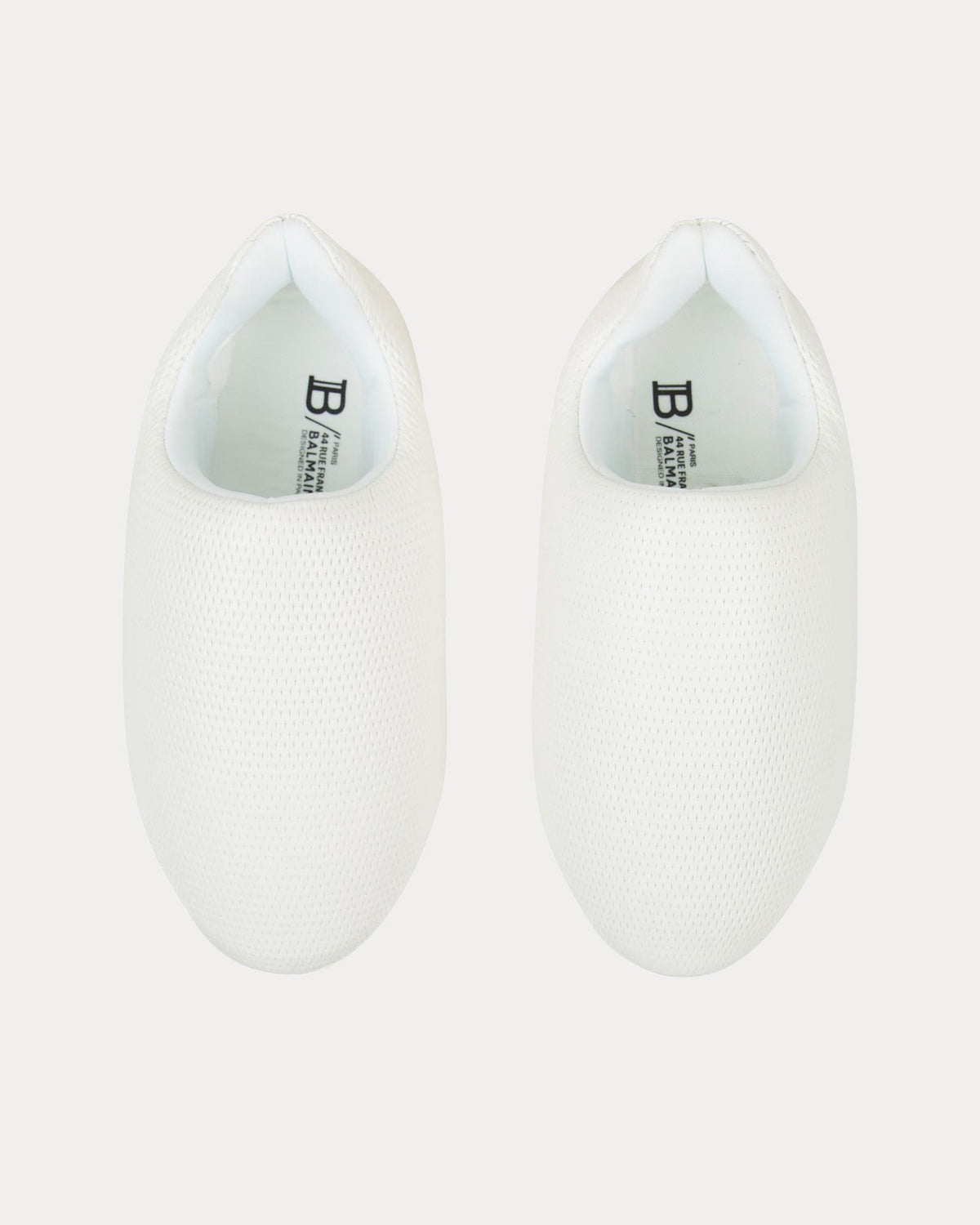 B-Cloud Embossed Leather White Slip On Sneakers
