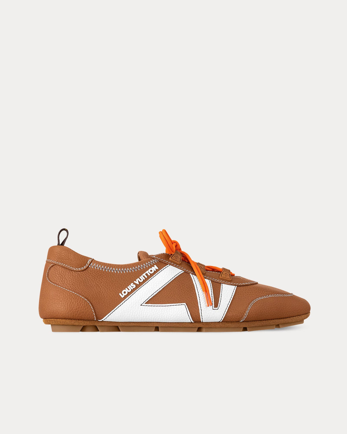 LV Sneakerina Leather Camel Low Top Sneakers