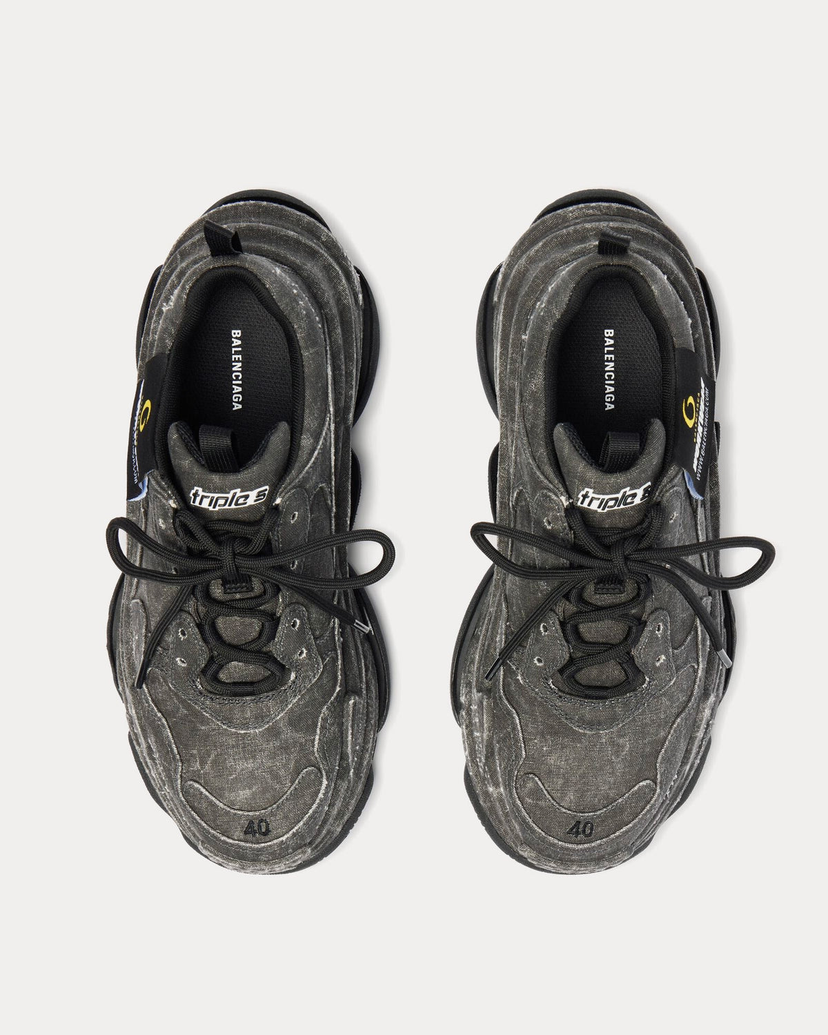 Triple S Canvas Black Low Top Sneakers