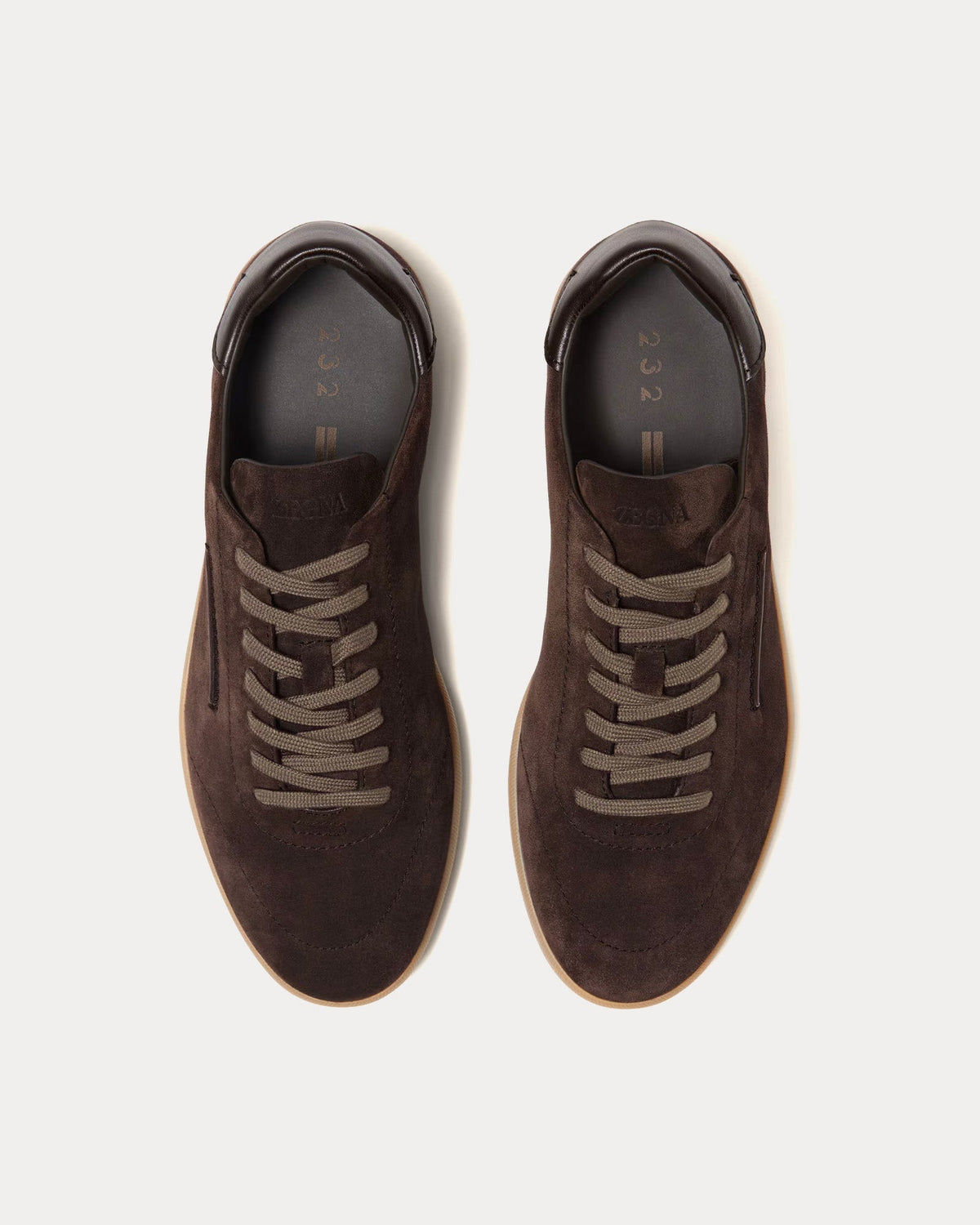232 Dark Brown Low Top Sneakers