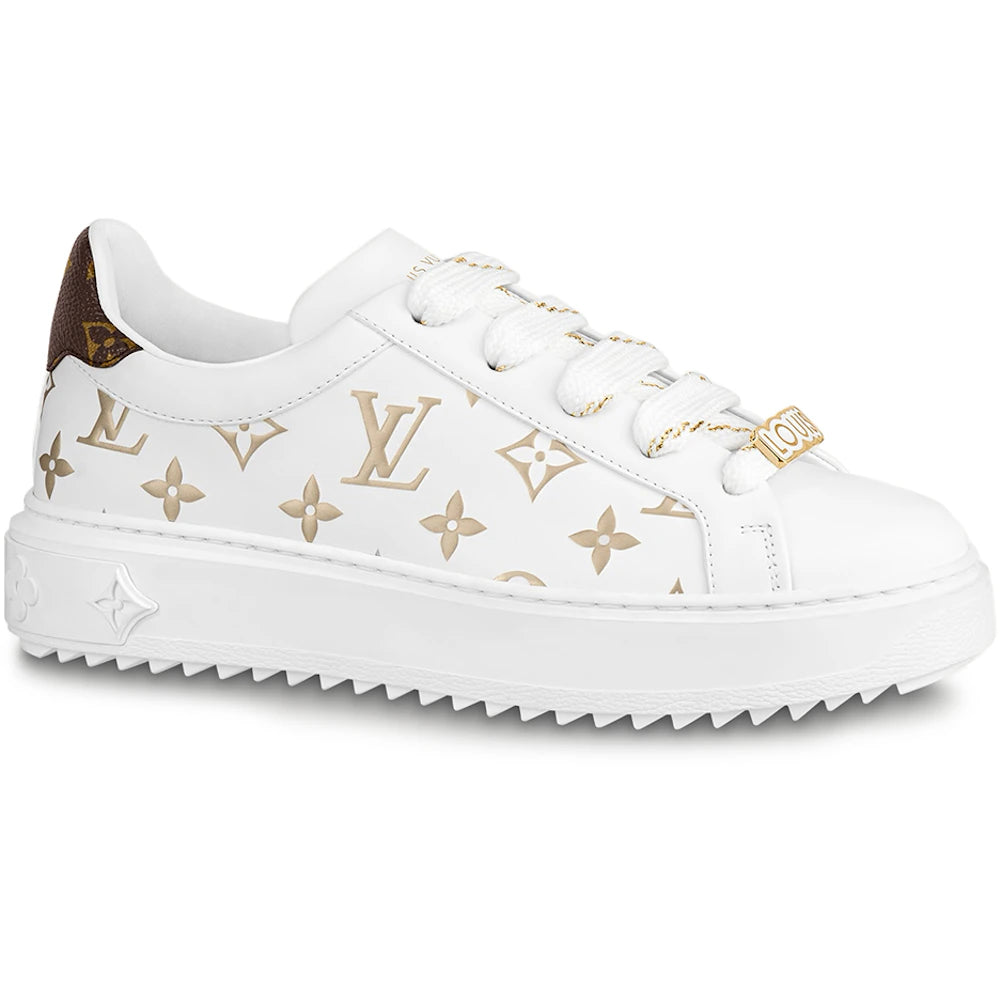 Louis Vuitton Time Out Debossed Monogram Leather White Gold (Women's)
