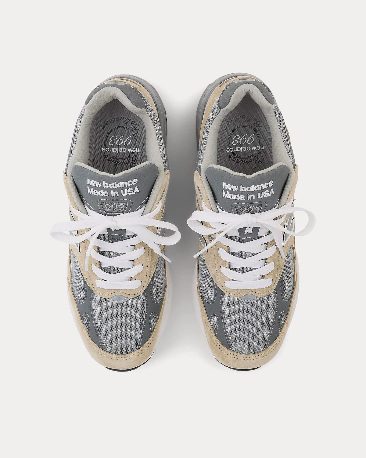 Made in USA 993 Incense / Medium Gray / White Low Top Sneakers