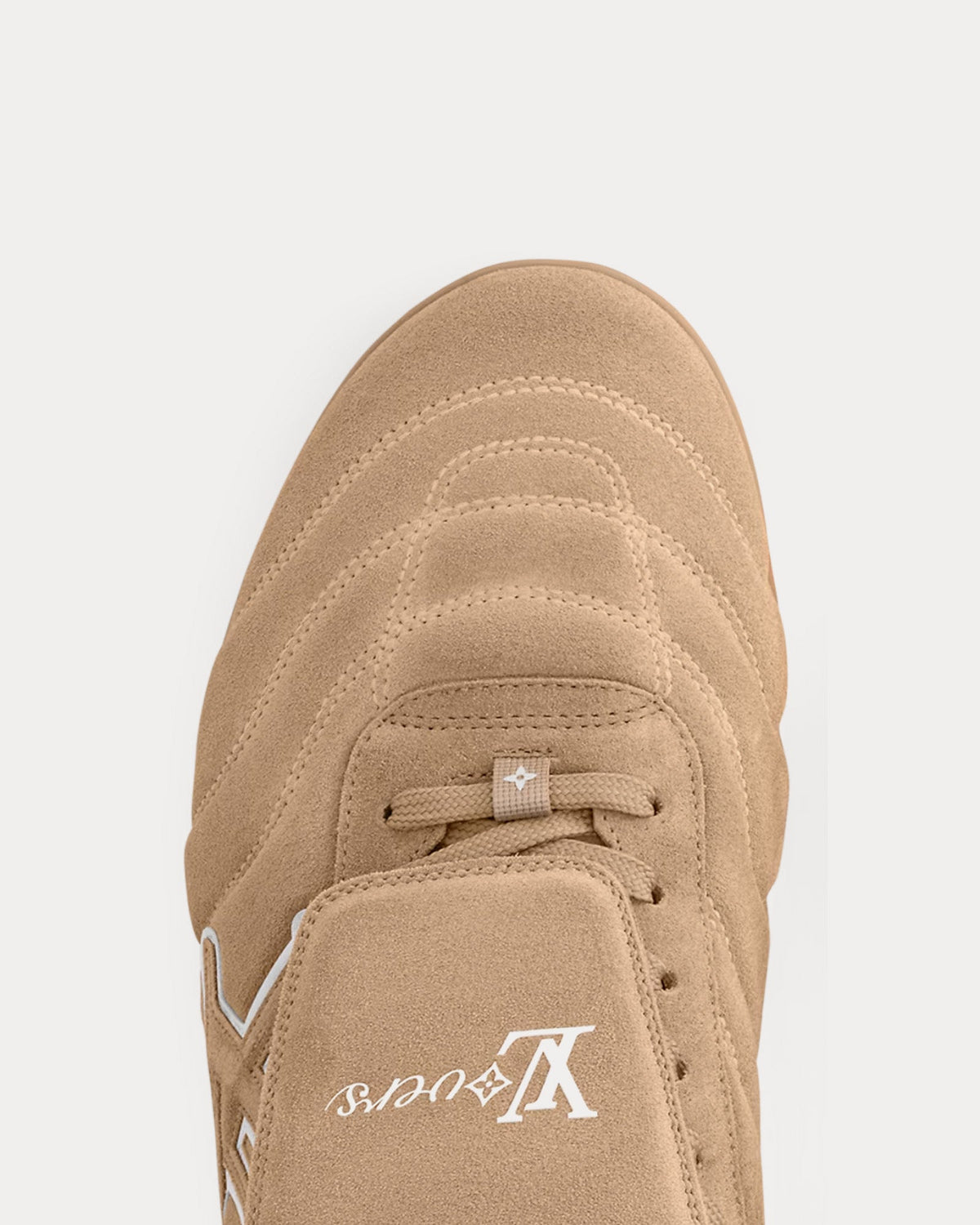 LV Footprint Soccer Trainer Beige Low Top Sneakers