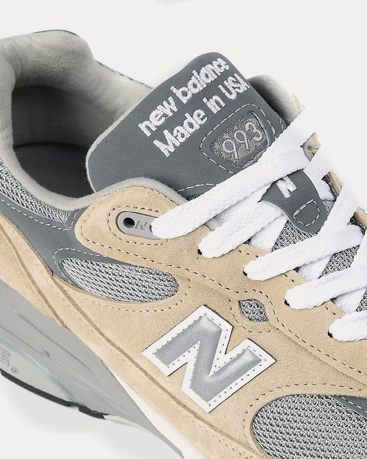Made in USA 993 Incense / Medium Gray / White Low Top Sneakers