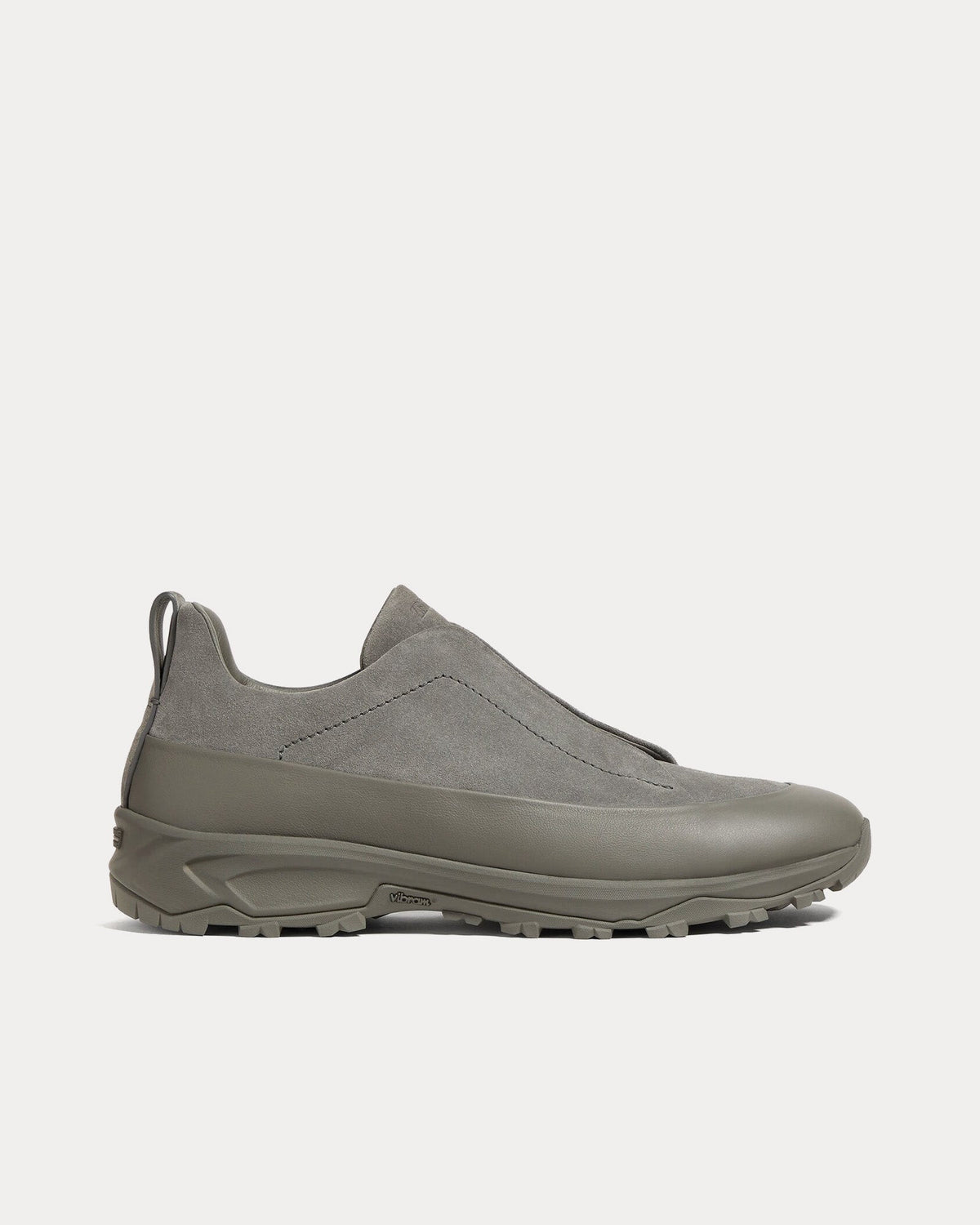 Triple Stitch Monte Suede Grey Slip On Sneakers