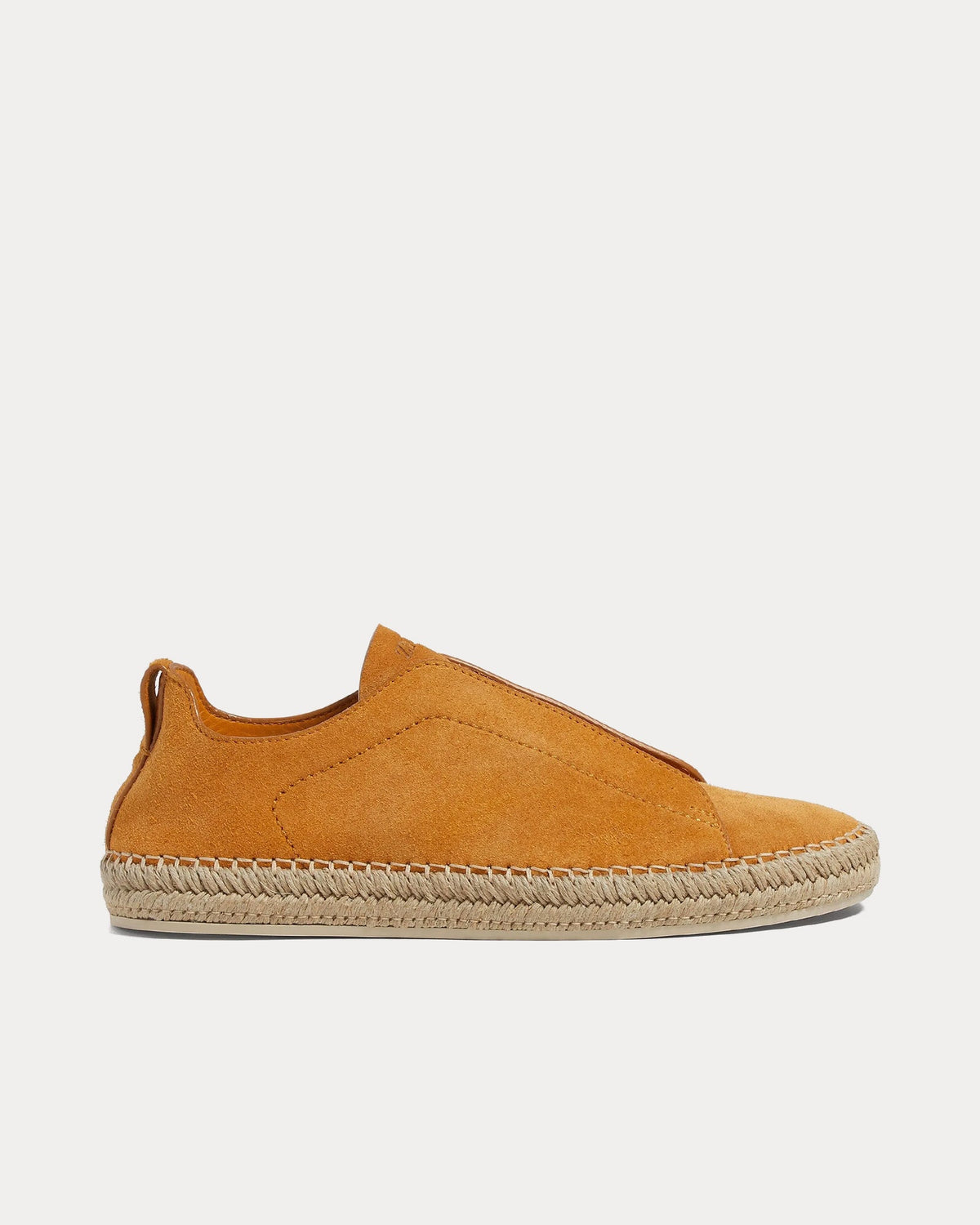 Triple Stitch Suede Ochre Espadrilles