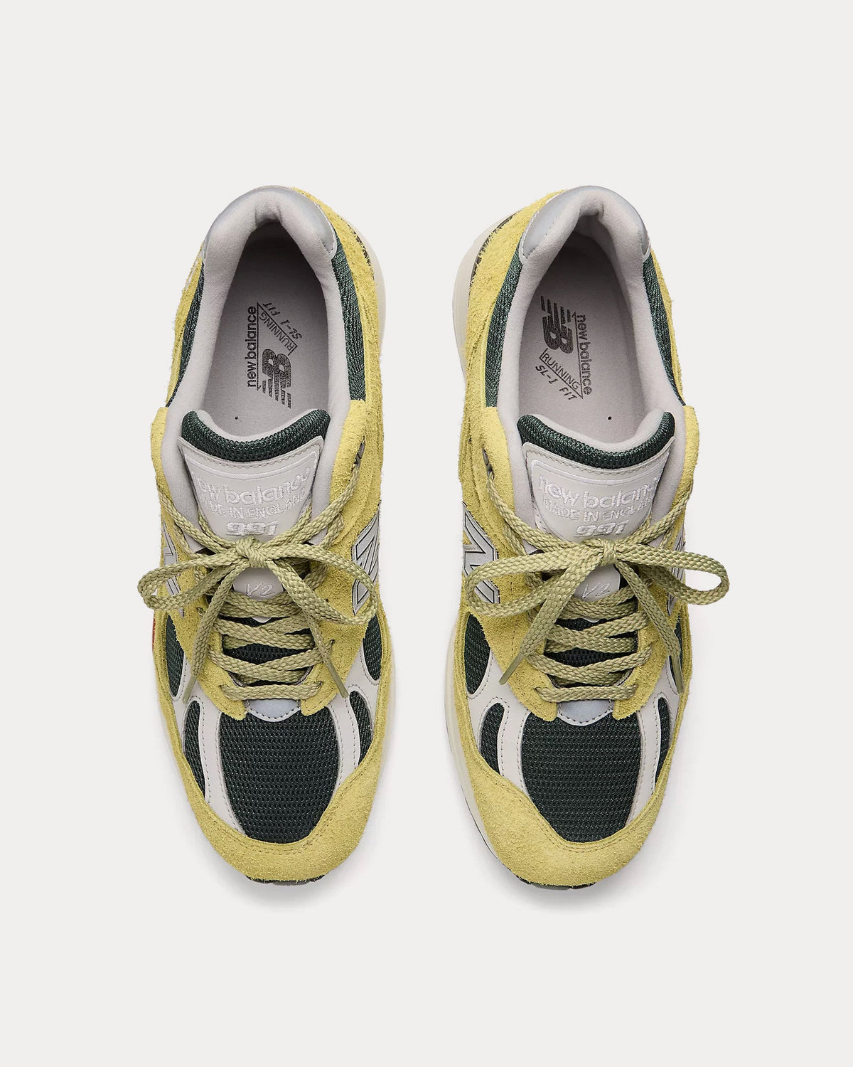 Made in UK 991v2 'Grape Sorbet' Beechnut / Trekking Green / Oyster Mushroom Low Top Sneakers