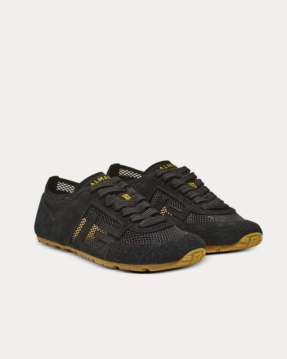 Racer 45 Suede & Nylon Black Low Top Sneakers