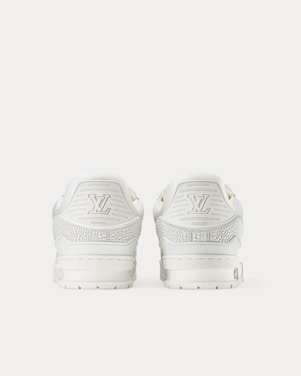 LV Trainers with Swarovski Pearls White Low Top Sneakers