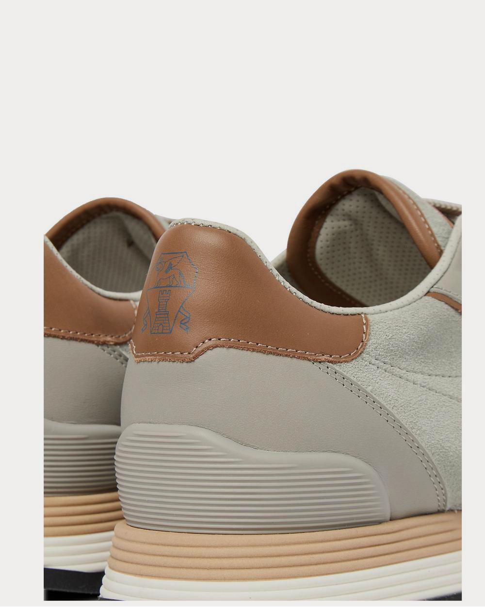 Suede and Leather Gray low top sneakers