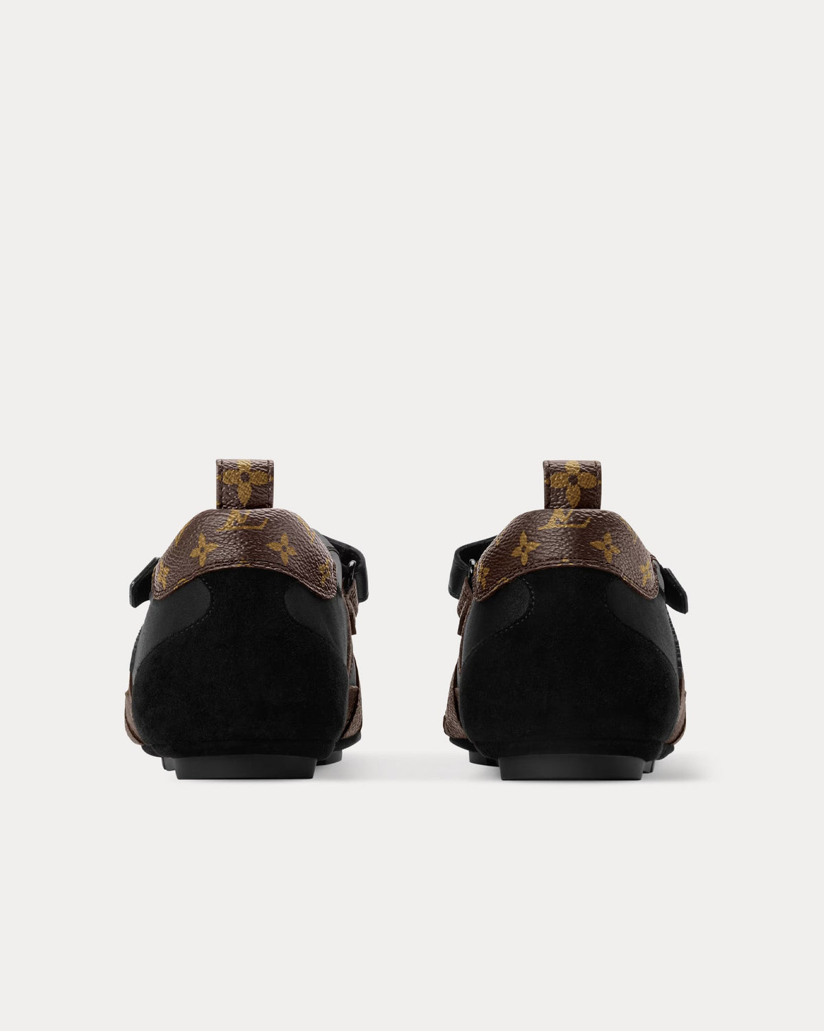 LV Sneakerina Mary Janes Black / Brown Slip On Sneakers