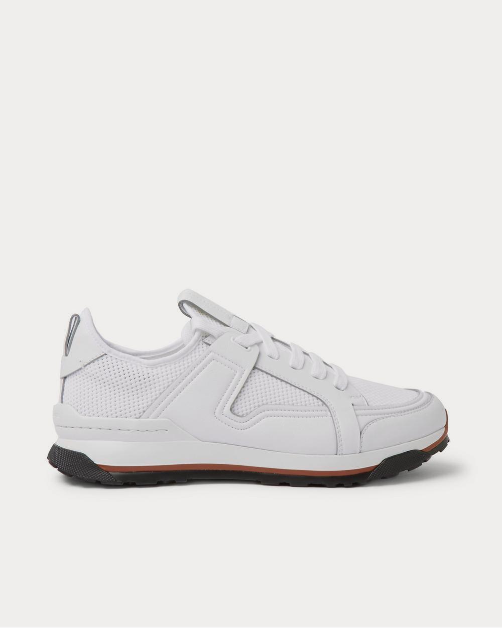 Siracusa Leather and Mesh White low top sneakers
