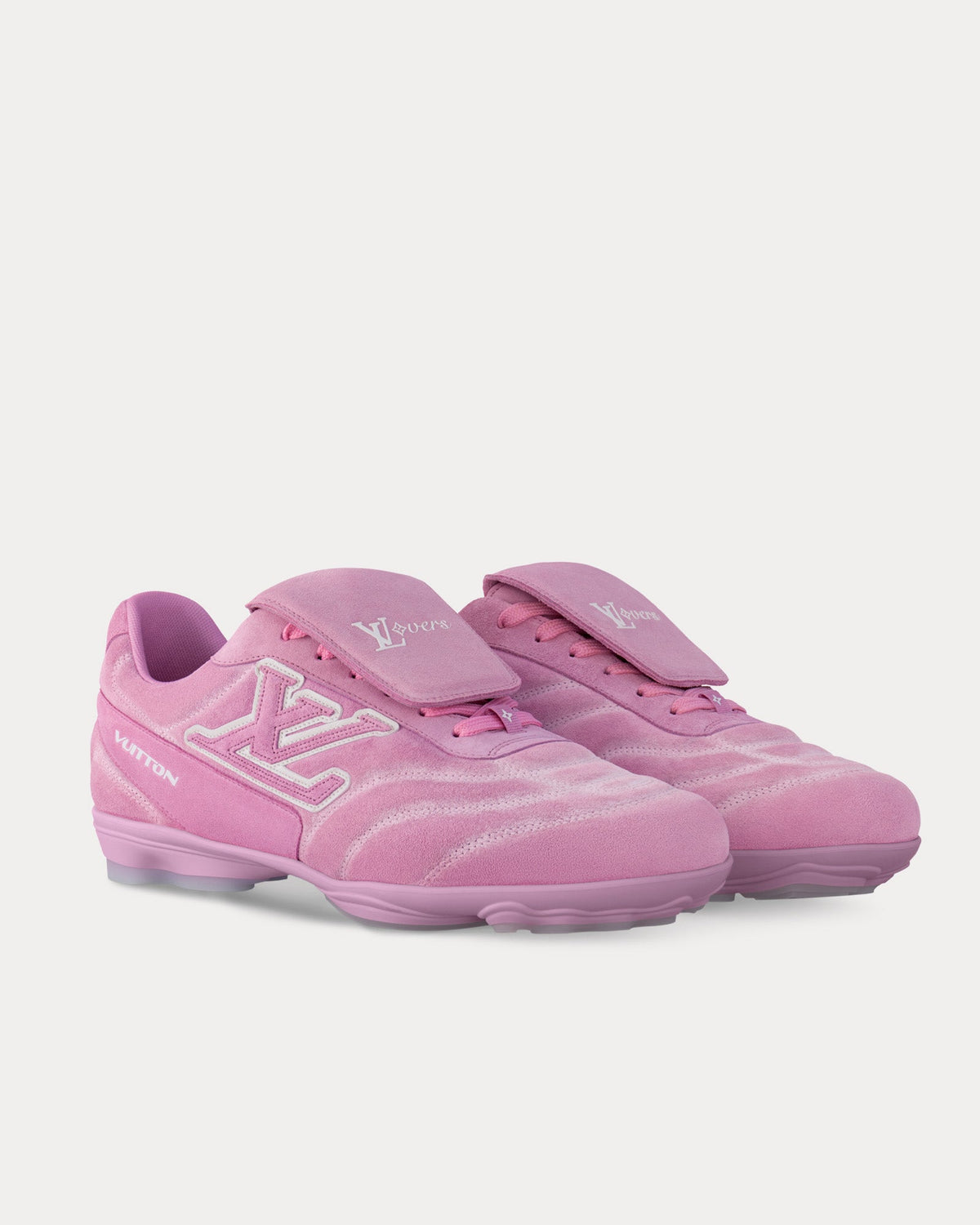 LV Footprint Soccer Trainer Rose Low Top Sneakers