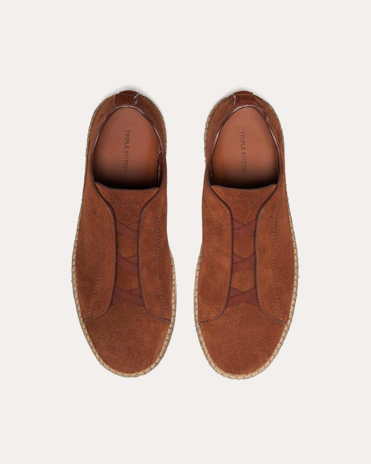 Triple Stitch Suede Dark Folliage Espadrilles