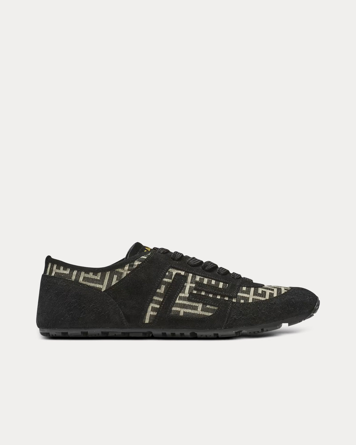 Racer 45 Monogram Jacquard Black Low Top Sneakers
