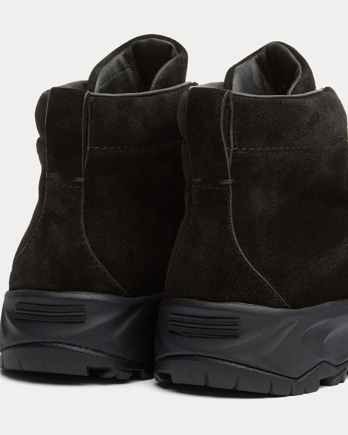 Triple Stitch Vetta Suede Black High Top Sneakers