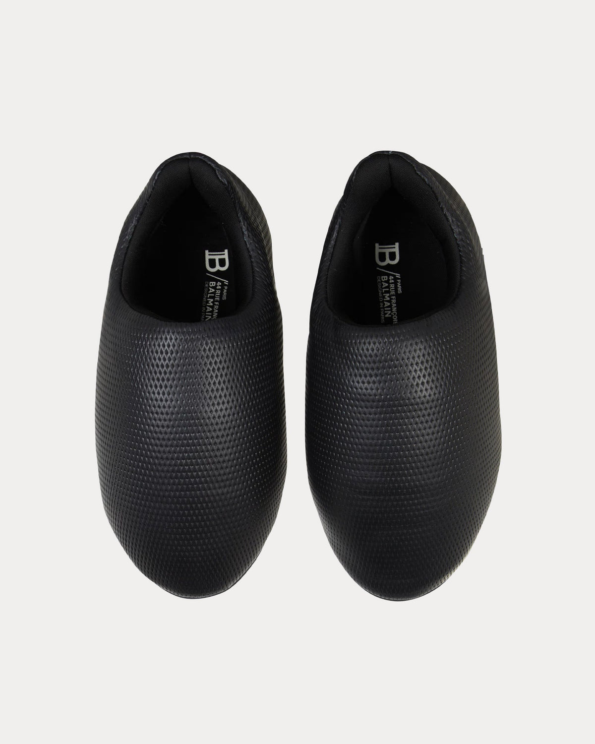 B-Cloud Embossed Leather Black Slip On Sneakers
