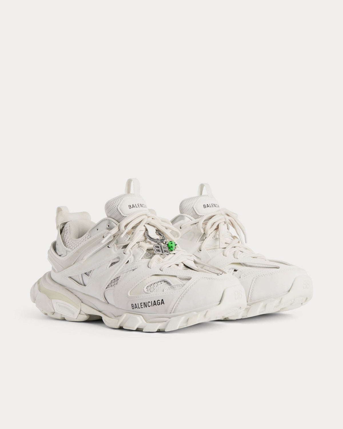 Track with Charms White Low Top Sneakers