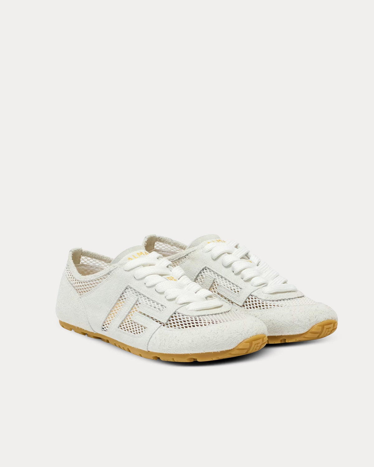 Racer 45 Suede & Nylon White Low Top Sneakers