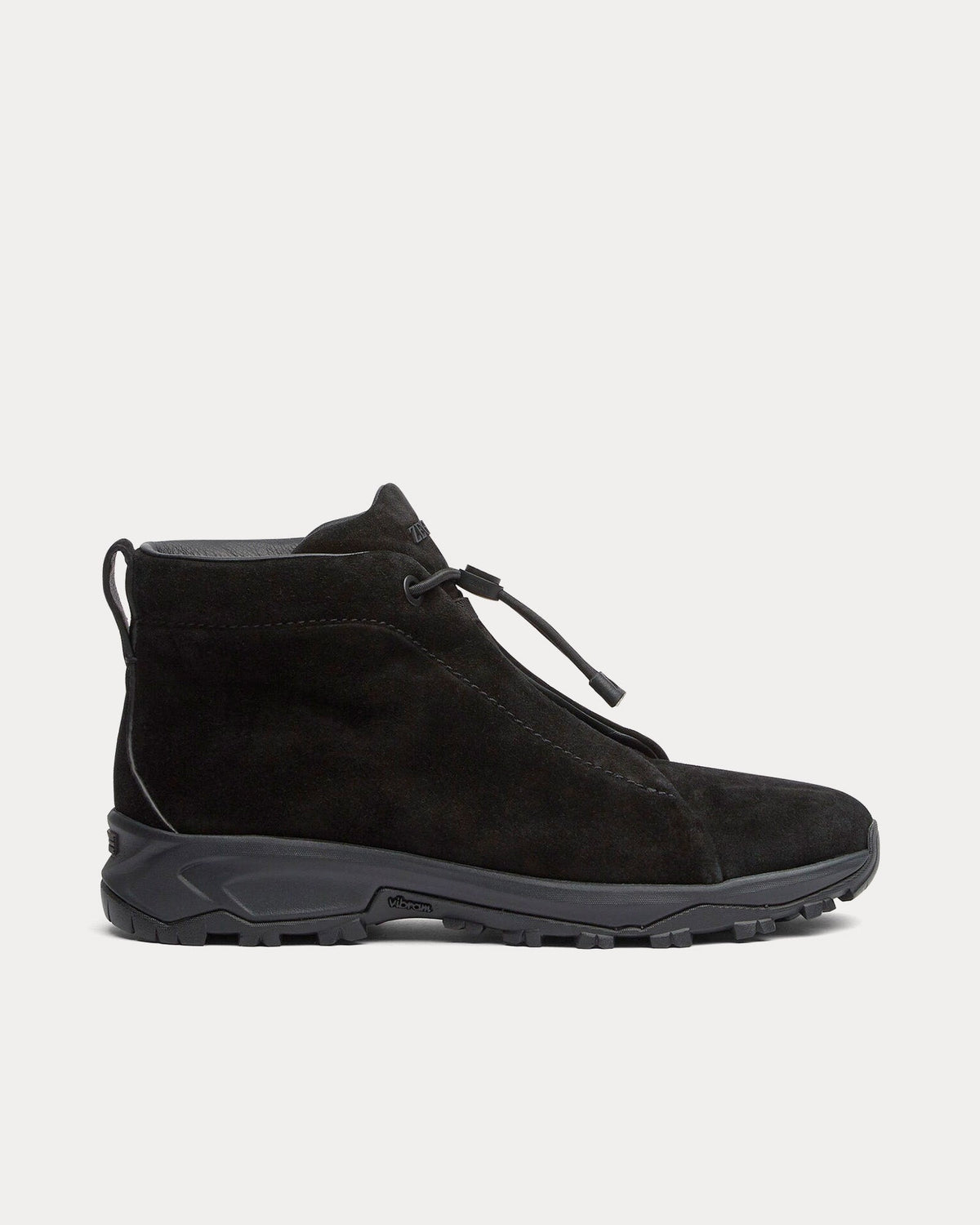 Triple Stitch Vetta Suede Black High Top Sneakers
