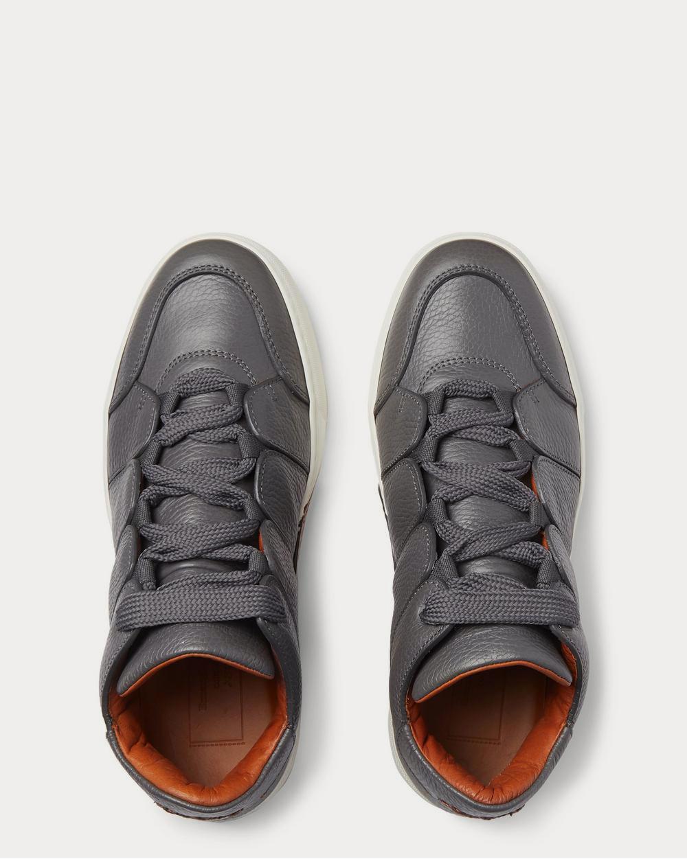 Full-Grain Leather Black low top sneakers