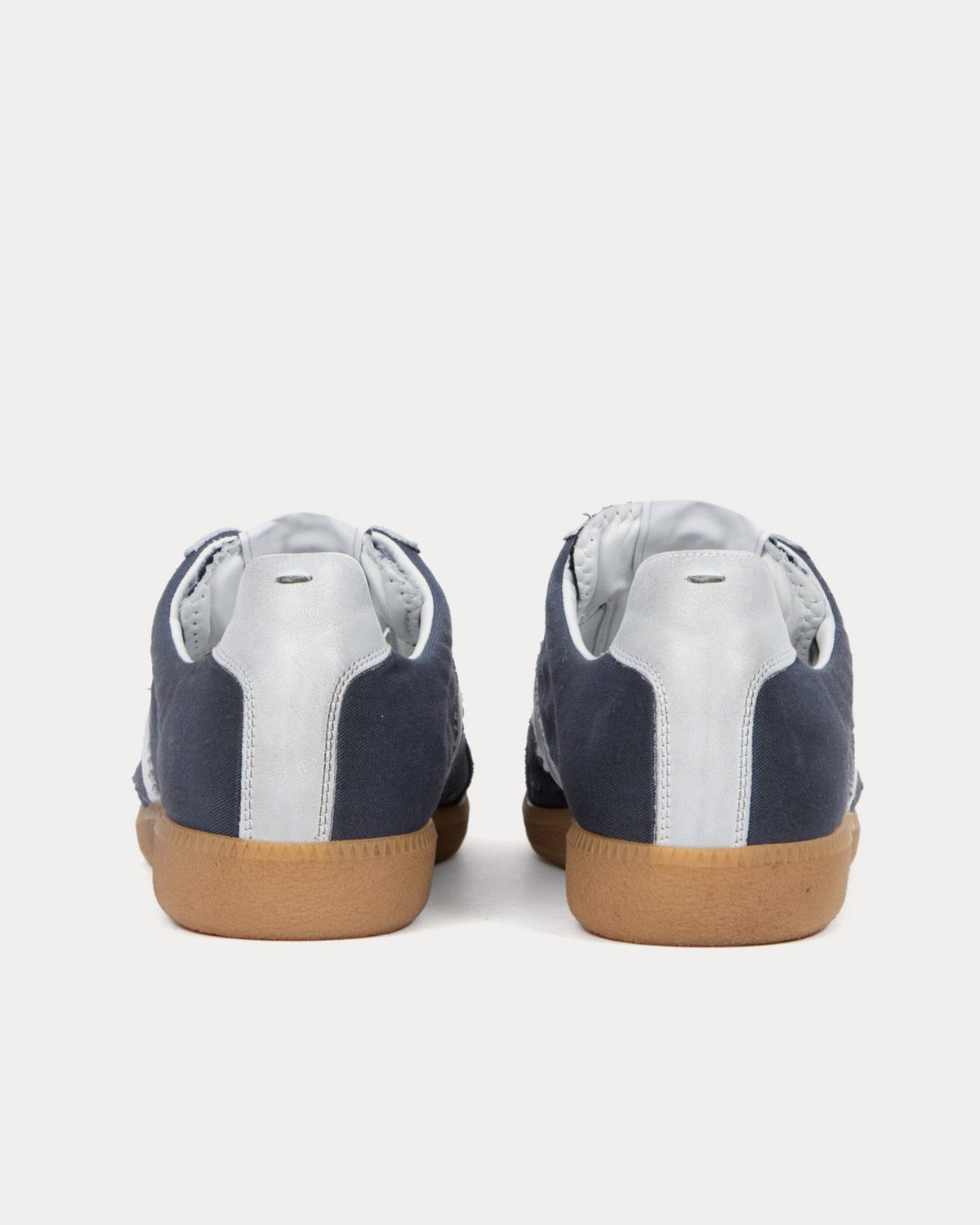 Replica Cotton Drill & Suede Dark Indigo / White Low Top Sneakers
