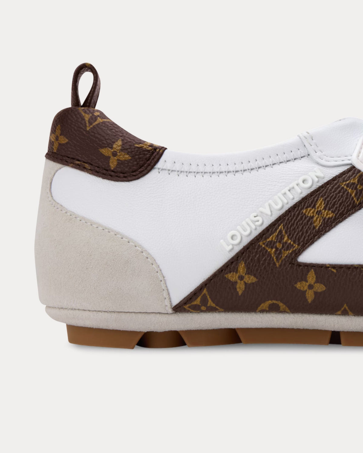 LV Sneakerina Mary Janes White / Brown Slip On Sneakers