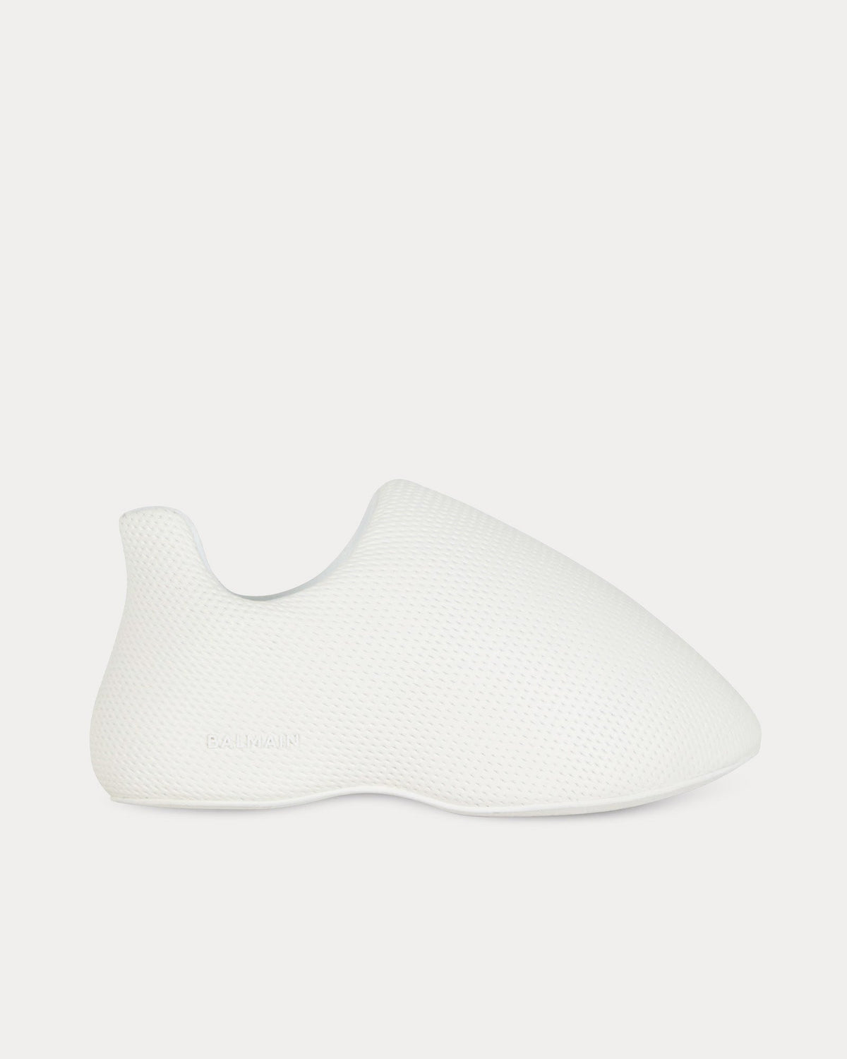 B-Cloud Embossed Leather White Slip On Sneakers