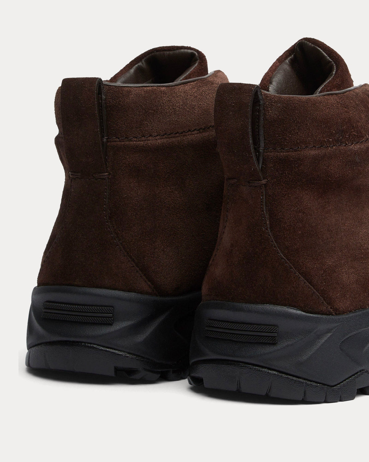 Triple Stitch Vetta Suede Dark Brown High Top Sneakers