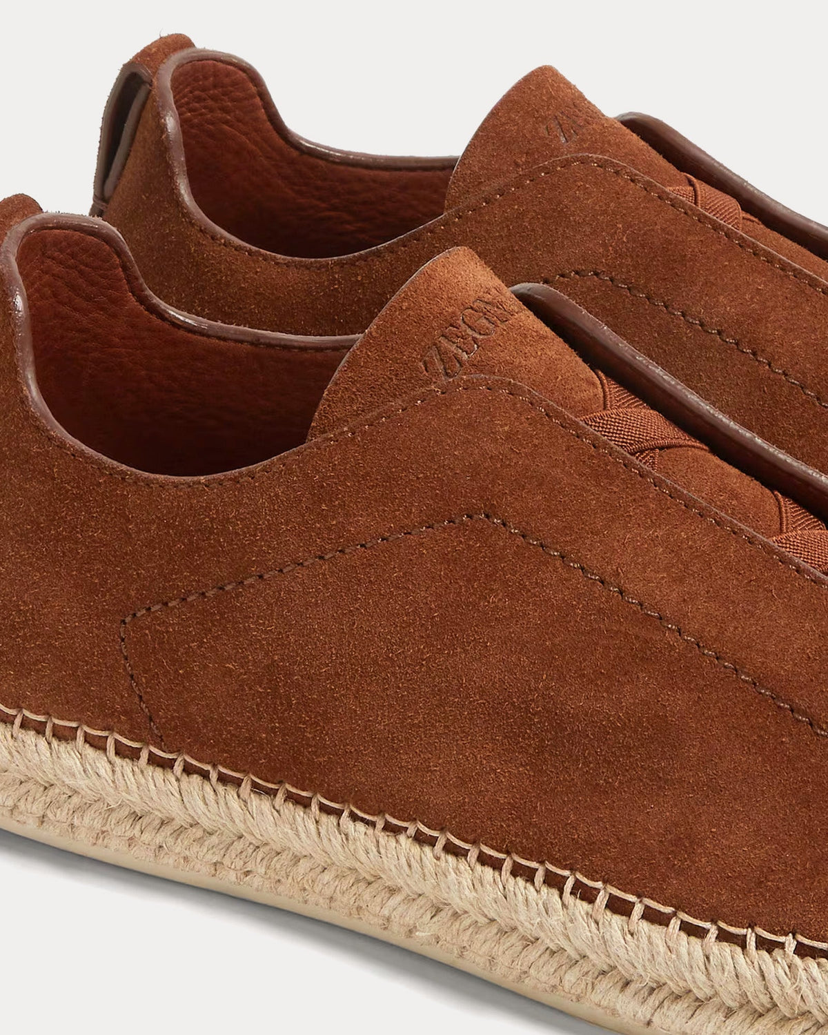 Triple Stitch Suede Dark Folliage Espadrilles