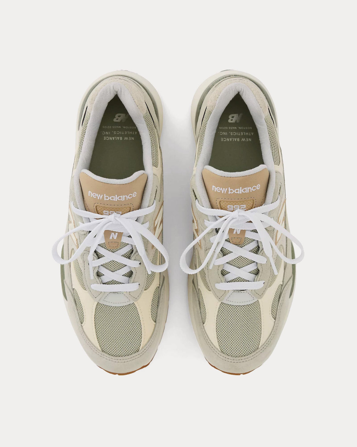 Made in USA 992 Olivine / Incense / Raw Cashew Low Top Sneakers