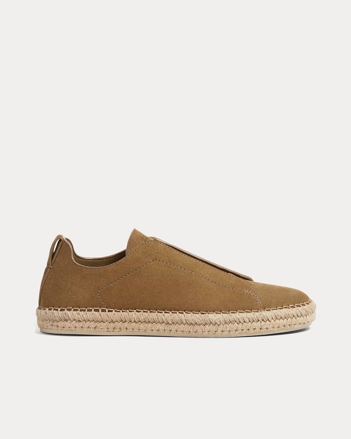 Triple Stitch Suede Olive Green Espadrilles