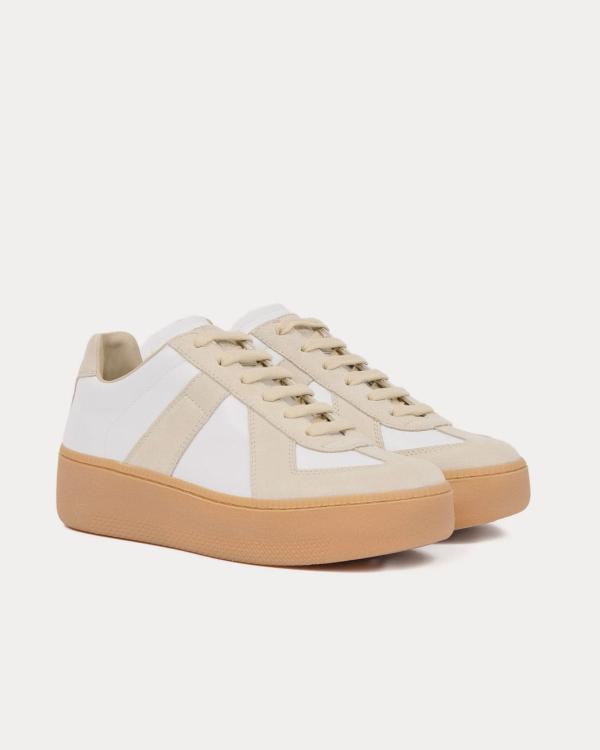 Replica Wedge White Low Top Sneakers