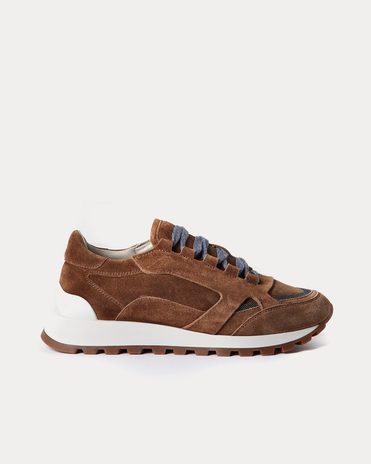 Suede runners with Monili Copper Low Top Sneakers