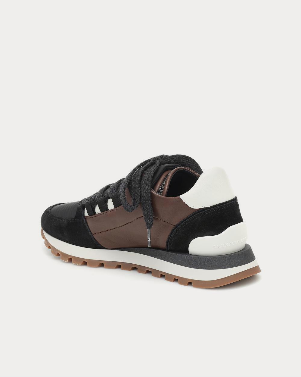 Suede and leather Black Low Top Sneakers