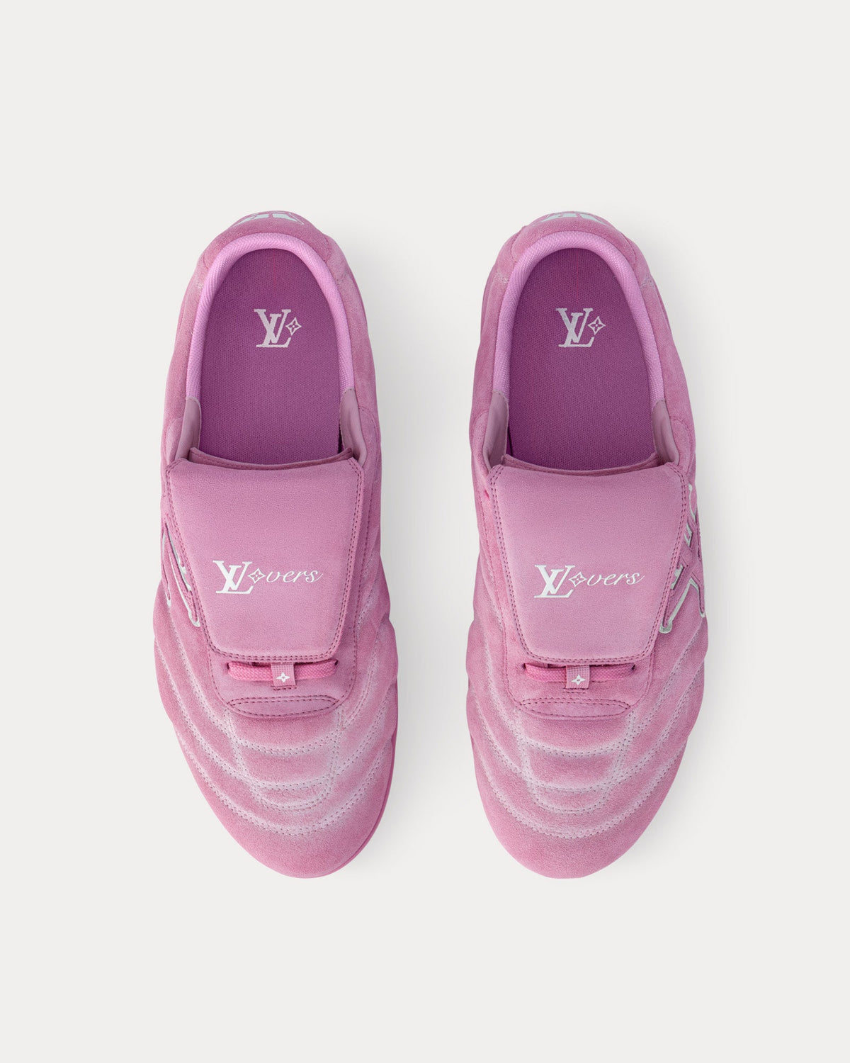LV Footprint Soccer Trainer Rose Low Top Sneakers