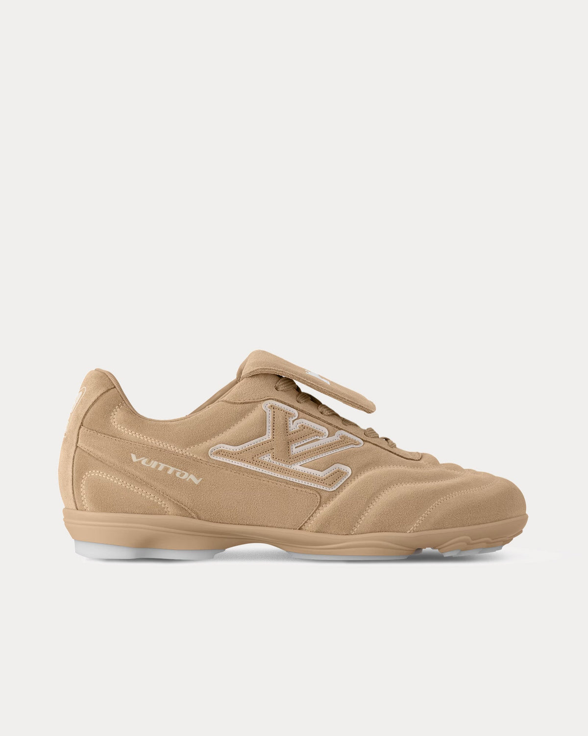 LV Footprint Soccer Trainer Beige Low Top Sneakers