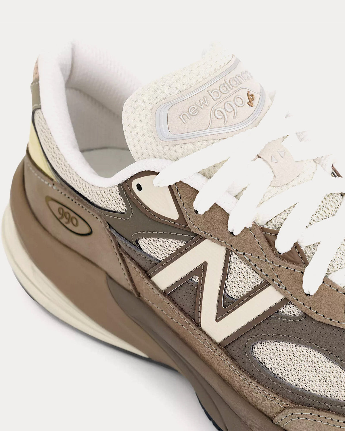 Made in USA 990v6 Driftwood / Timberwolf / Mushroom Low Top Sneakers