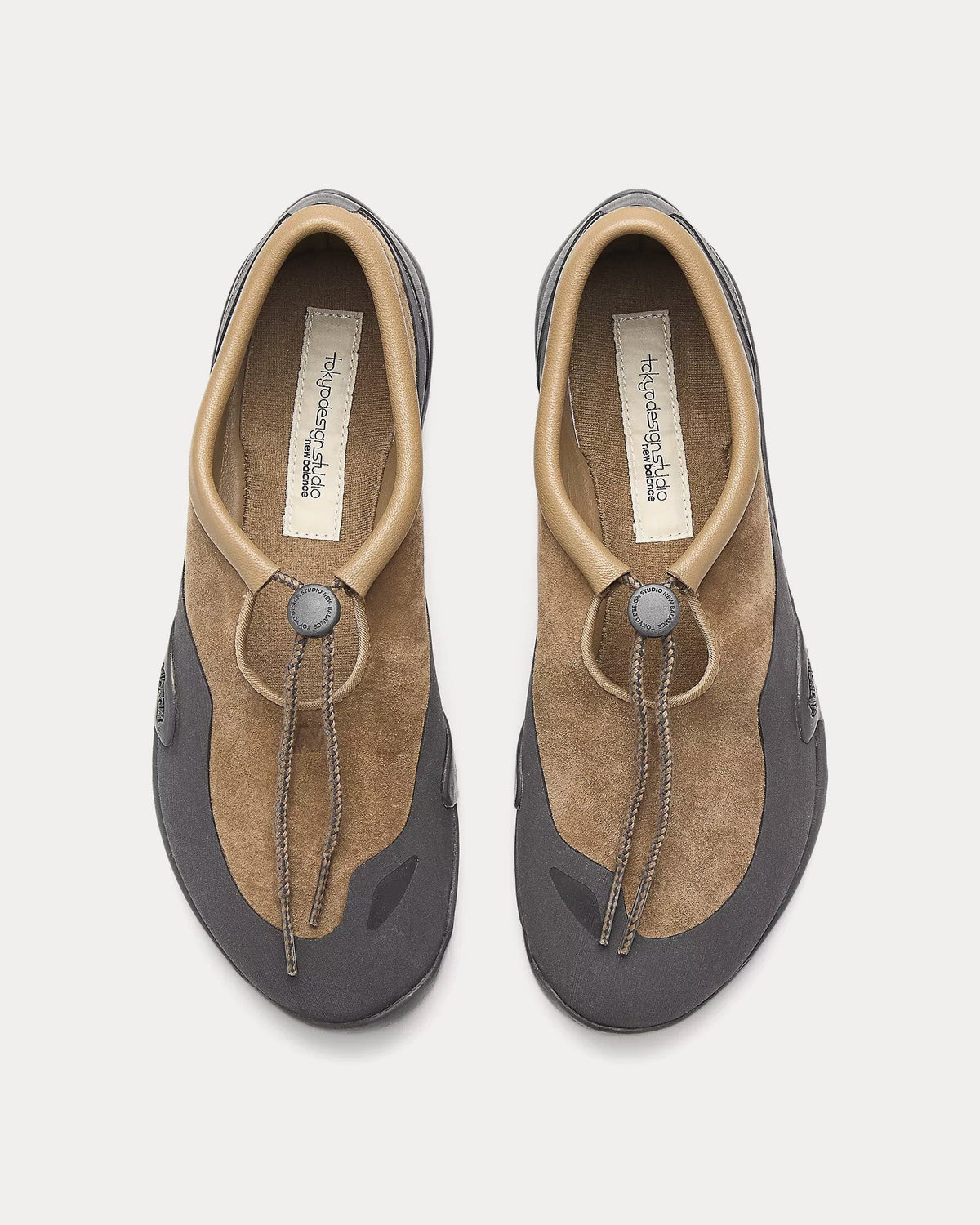 TDS MT10T Raw Leather / Black Cement Slip on Sneakers
