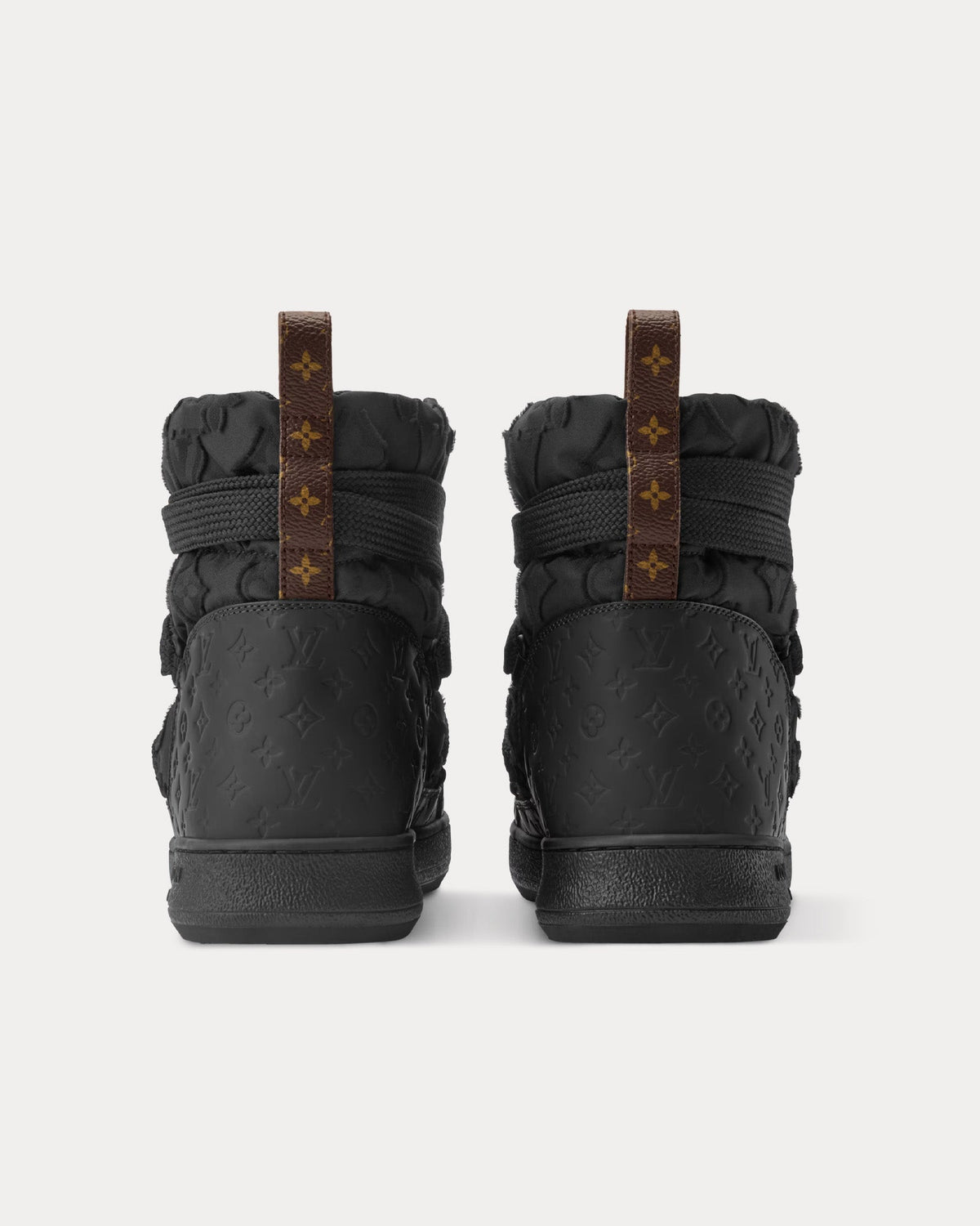 LV Cloud Lace-Up Black Ankle Boots