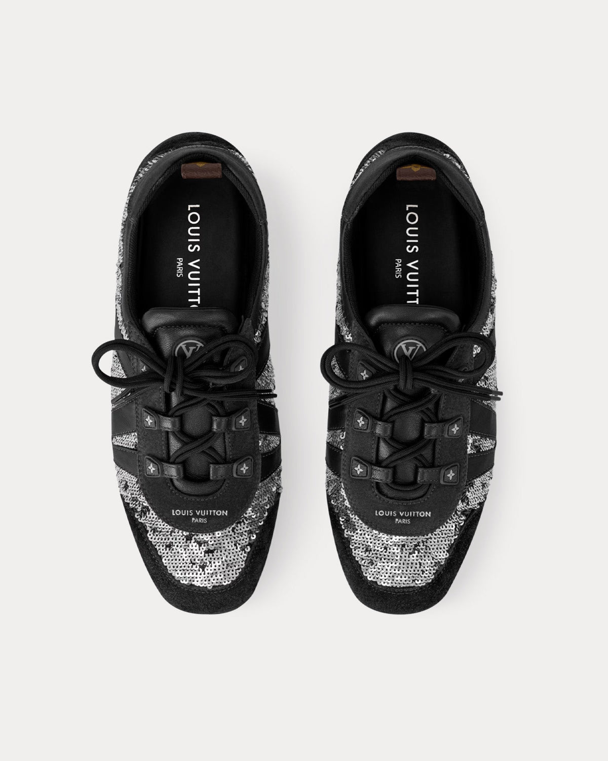 LV Sneakerina Sequins Black / Silver Low Top Sneakers