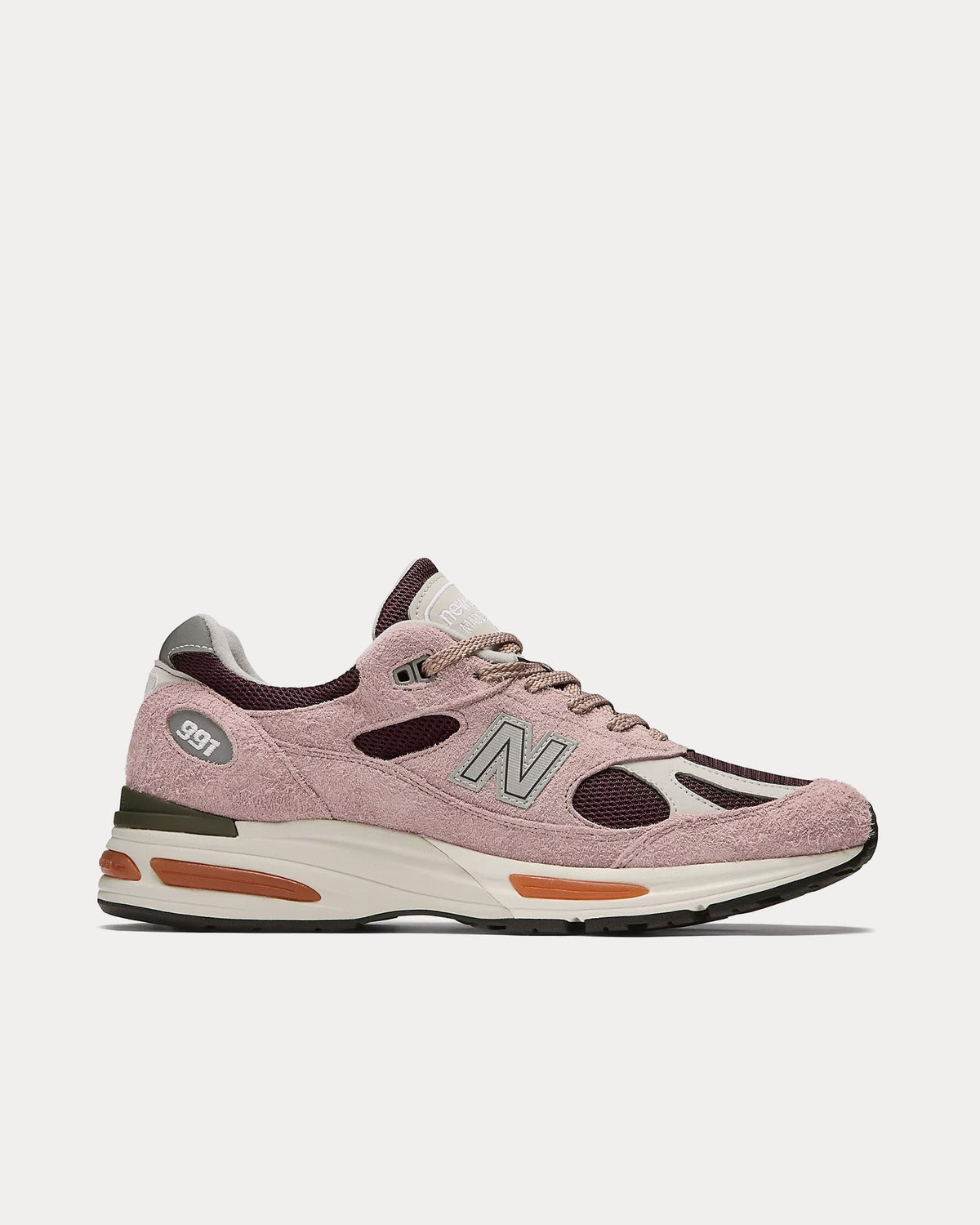 Made in UK 991v2 'Grape Sorbet' Deauville Mauve / Fig / Oyster Mushroom Low Top Sneakers
