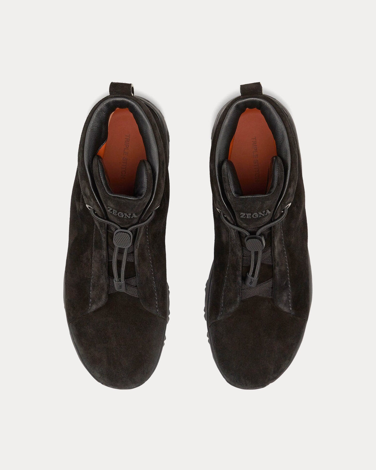 Triple Stitch Vetta Suede Black High Top Sneakers